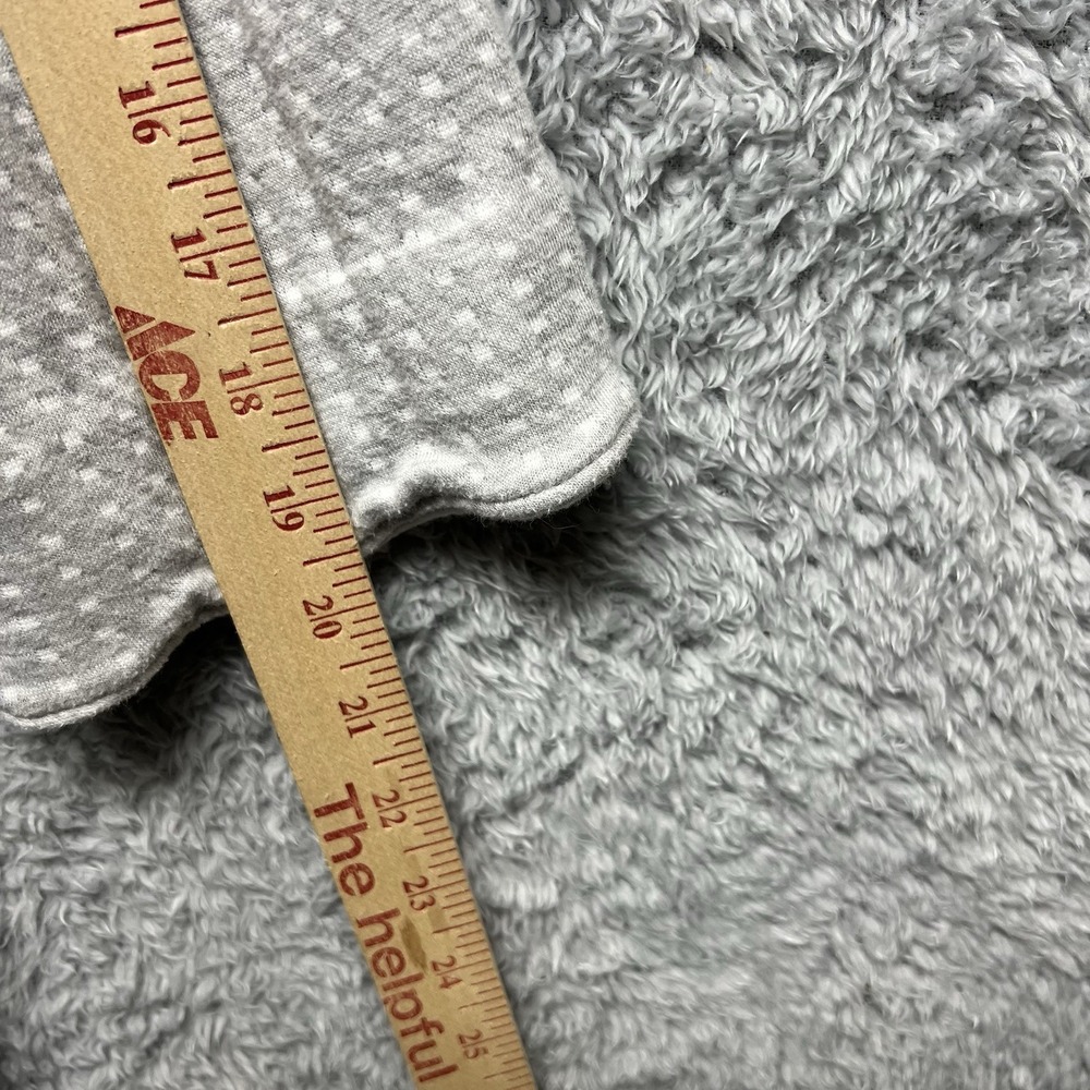 Charter Club Robe Womens‎ Medium Gray Knit Dot Stripe Tie Wrap Pockets Cozy - Picture 14 of 15